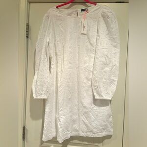 NWT Vineyard Vines White Eyelet Dress Size Large